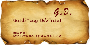 Gulácsy Dániel névjegykártya
